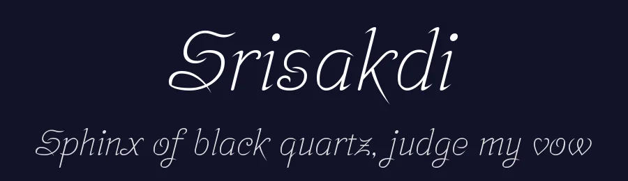 Srisakdi by Cadson Demak — Display Font — thumbnail 2