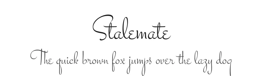 Stalemate by Astigmatic — Script Handwritten Font