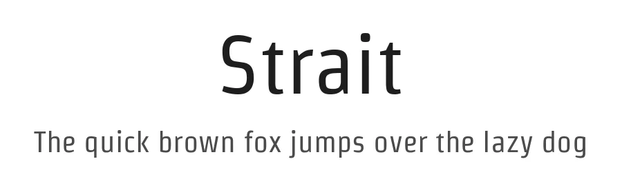 Strait by Eduardo Tunni — Sans Serif Font