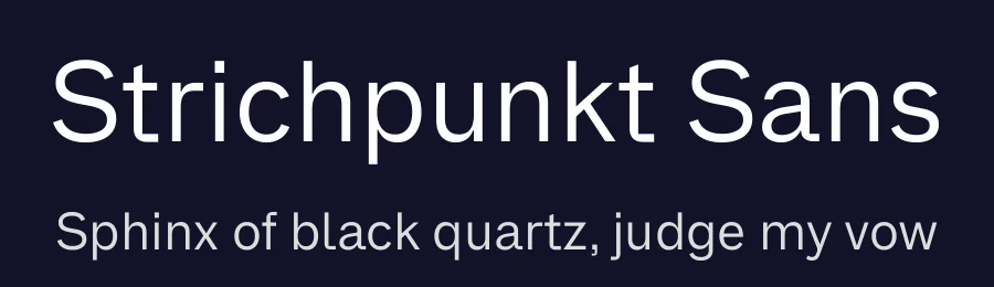 Strichpunkt Sans by René Bieder — Sans Serif Font — thumbnail 2