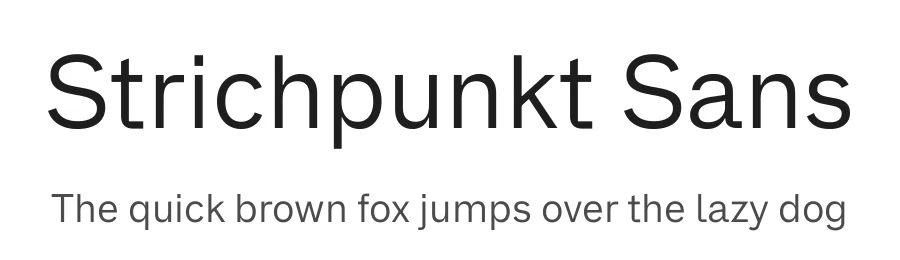 Strichpunkt Sans by René Bieder — Sans Serif Font
