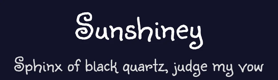 Sunshiney by Sideshow — Script Handwritten Font — thumbnail 2