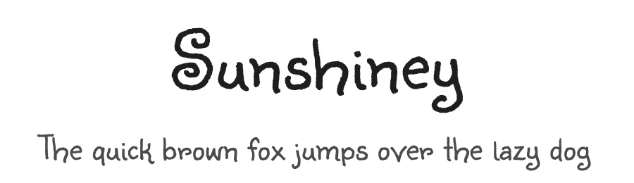 Sunshiney by Sideshow — Script Handwritten Font