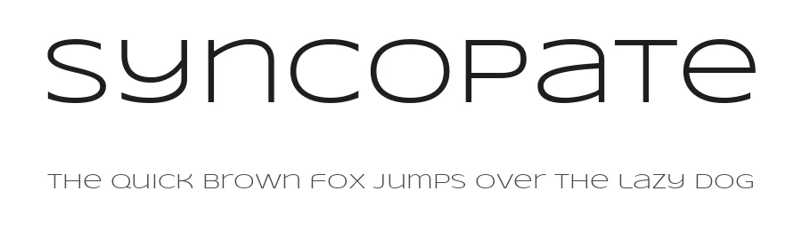 Syncopate by Astigmatic — Sans Serif Font