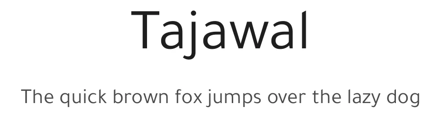 Tajawal by Boutros Fonts, Mourad Boutros, Soulaf Khalifeh — Sans Serif Font