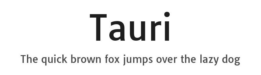 Tauri by Yvonne Schüttler — Sans Serif Font