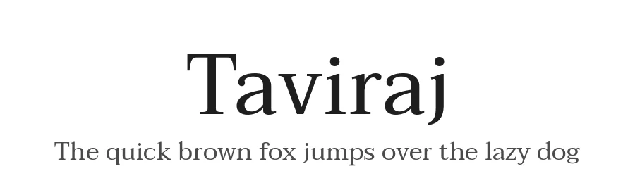 Taviraj by Cadson Demak — Serif Font