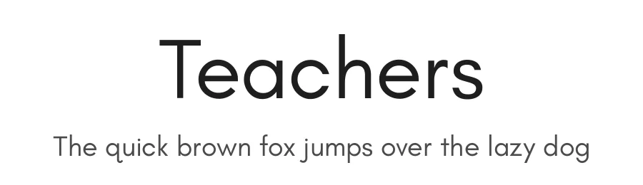 Teachers by Alfredo Marco Pradil, Chank Diesel — Sans Serif Font