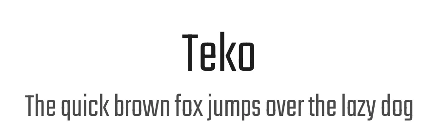 Teko by Indian Type Foundry — Sans Serif Font