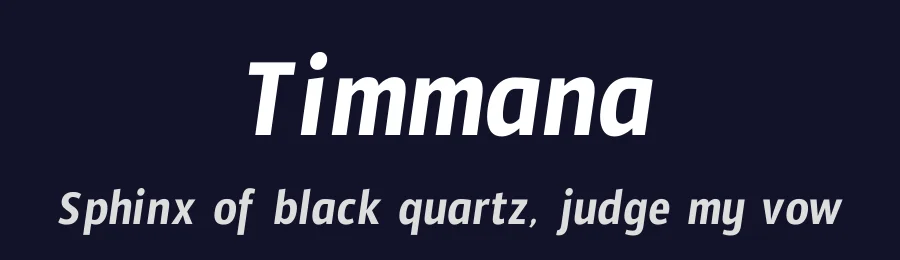 Timmana by Appaji Ambarisha Darbha — Sans Serif Font — thumbnail 2