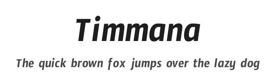 Timmana by Appaji Ambarisha Darbha — Sans Serif Font
