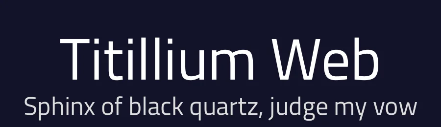 Titillium Web by Accademia di Belle Arti di Urbino — Sans Serif Font — thumbnail 2
