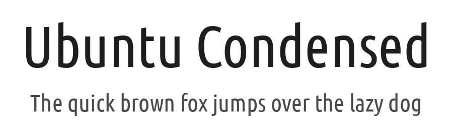 Ubuntu Condensed by Dalton Maag — Sans Serif Font