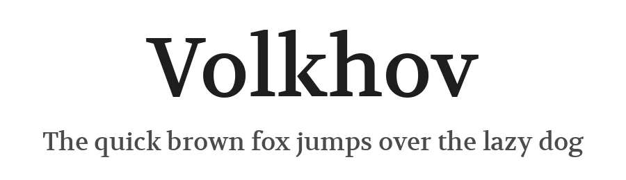 Volkhov by Cyreal — Serif Font