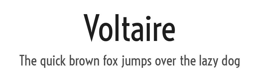 Voltaire by Yvonne Schüttler — Sans Serif Font