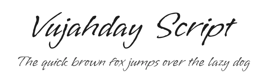 Vujahday Script by Robert Leuschke — Script Handwritten Font