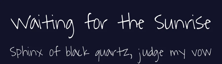 Waiting for the Sunrise by Kimberly Geswein — Script Handwritten Font — thumbnail 2
