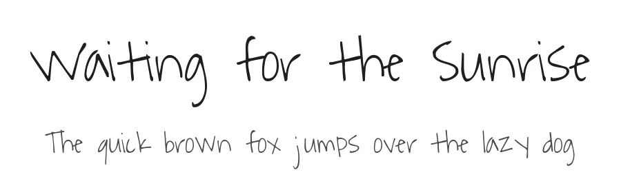 Waiting for the Sunrise by Kimberly Geswein — Script Handwritten Font