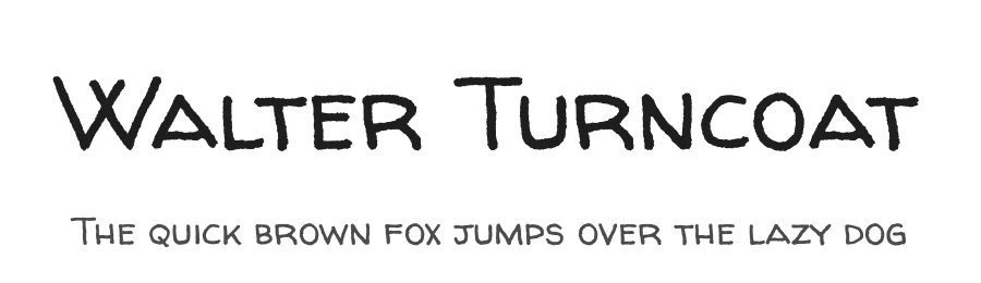 Walter Turncoat by Sideshow — Script Handwritten Font