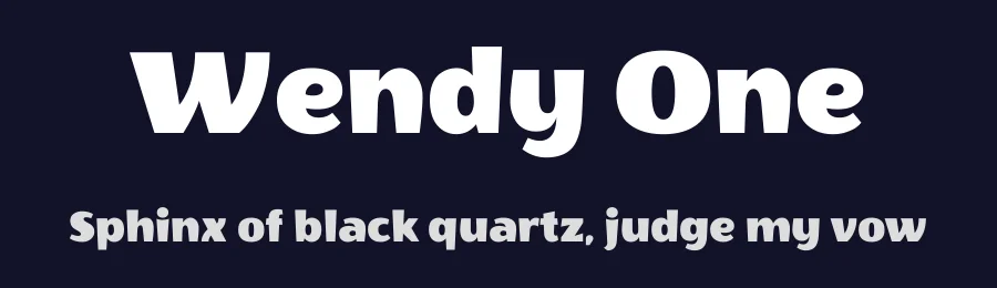 Wendy One by Alejandro Inler — Sans Serif Font — thumbnail 2