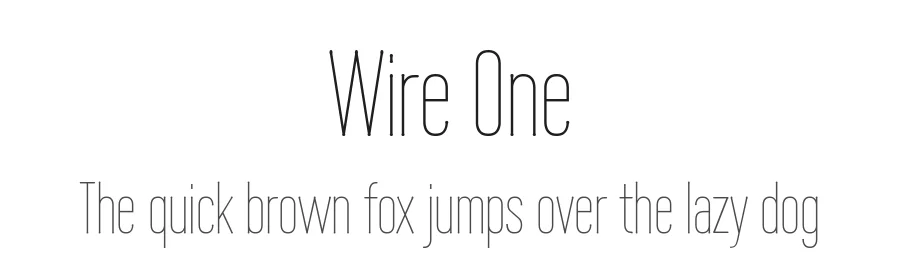 Wire One by Cyreal — Sans Serif Font