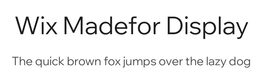 Wix Madefor Display by Dalton Maag β Sans Serif Font