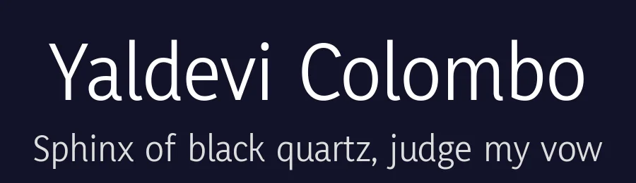 Yaldevi Colombo by Mooniak — Sans Serif Font — thumbnail 2