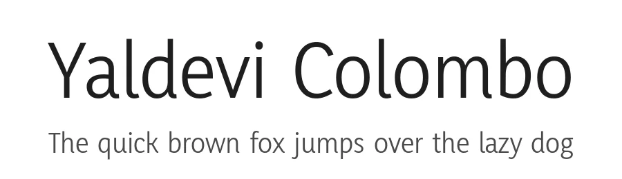 Yaldevi Colombo by Mooniak — Sans Serif Font