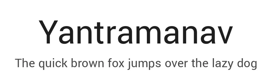Yantramanav by Erin McLaughlin — Sans Serif Font