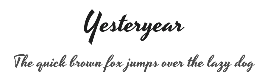 Yesteryear by Astigmatic — Script Handwritten Font