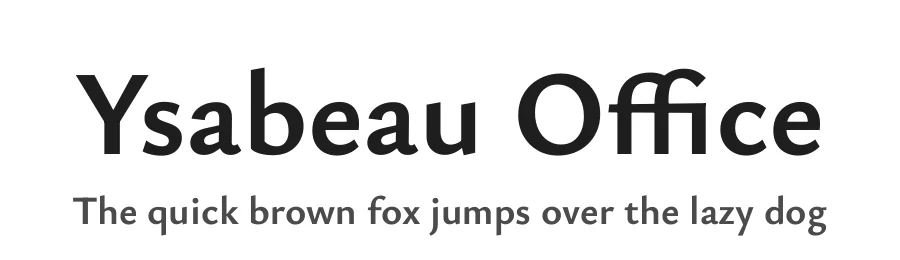 Ysabeau Office by Christian Thalmann — Sans Serif Font