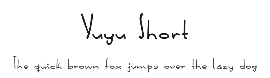 Yuyu Short by Julia García López — Script Handwritten Font