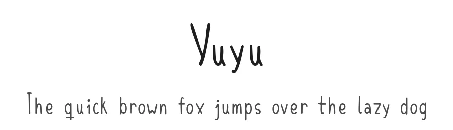 Yuyu by Julia García López — Script Handwritten Font