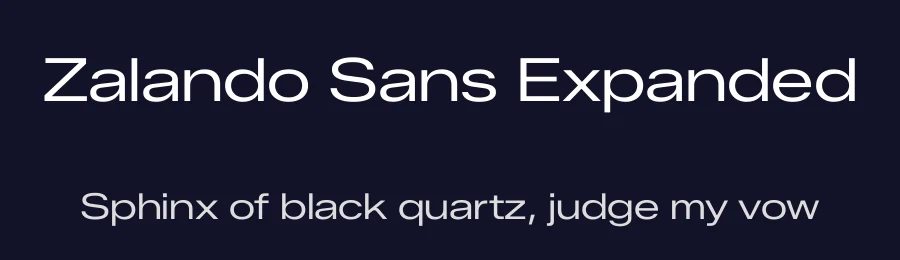 Zalando Sans Expanded by Jakob Ekelund, KH Type, Zalando — Sans Serif Font — thumbnail 2