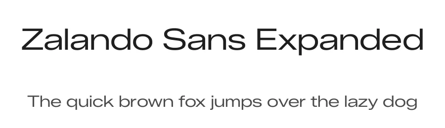 Zalando Sans Expanded by Jakob Ekelund, KH Type, Zalando — Sans Serif Font