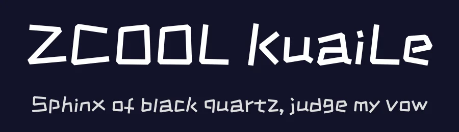 ZCOOL KuaiLe by Liu Bingke, Yang Kang, Wu Shaojie — Sans Serif Font — thumbnail 2