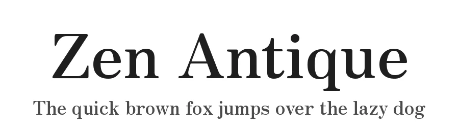 Zen Antique by Yoshimichi Ohira — Serif Font