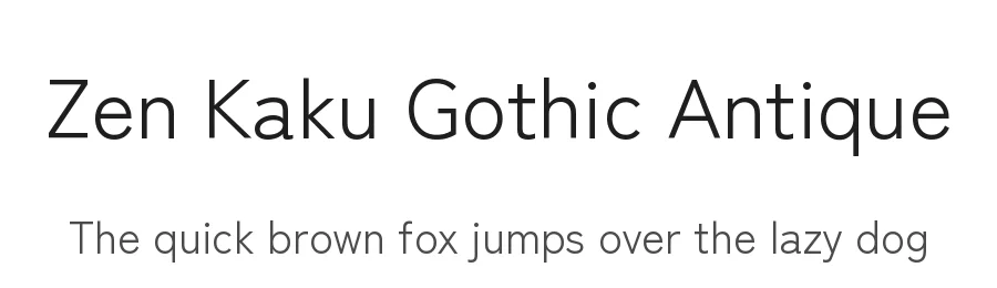 Zen Kaku Gothic Antique by Yoshimichi Ohira — Sans Serif Font