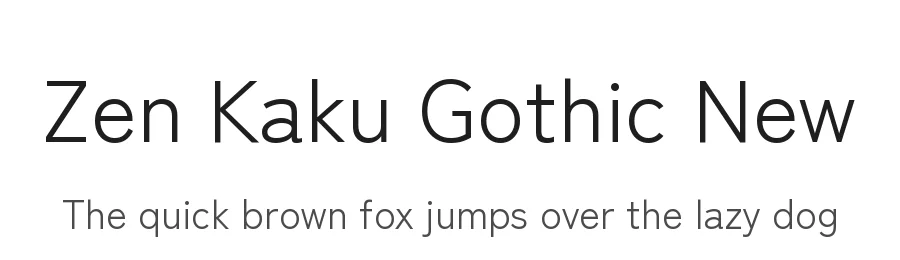 Zen Kaku Gothic New by Yoshimichi Ohira — Sans Serif Font