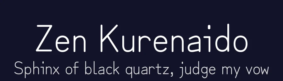 Zen Kurenaido by Yoshimichi Ohira — Sans Serif Font — thumbnail 2