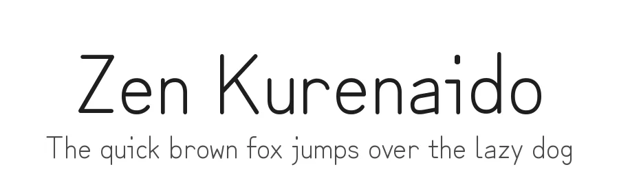 Zen Kurenaido by Yoshimichi Ohira — Sans Serif Font