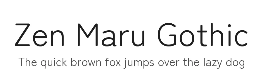 Zen Maru Gothic by Yoshimichi Ohira — Sans Serif Font