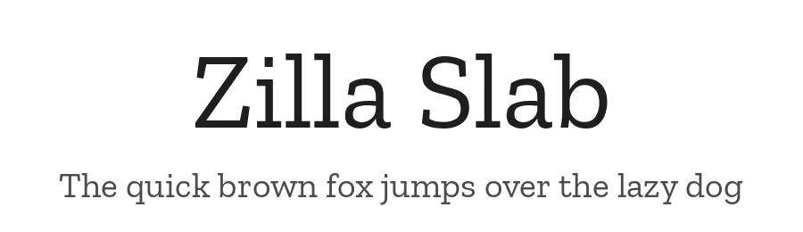 Zilla Slab by Typotheque — Serif Font