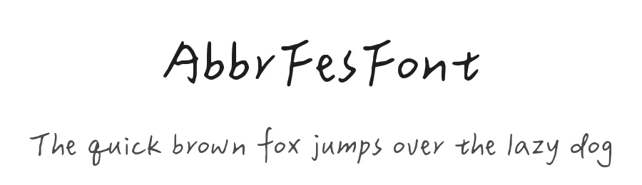 AbbrFesFont by justfont — Display Font