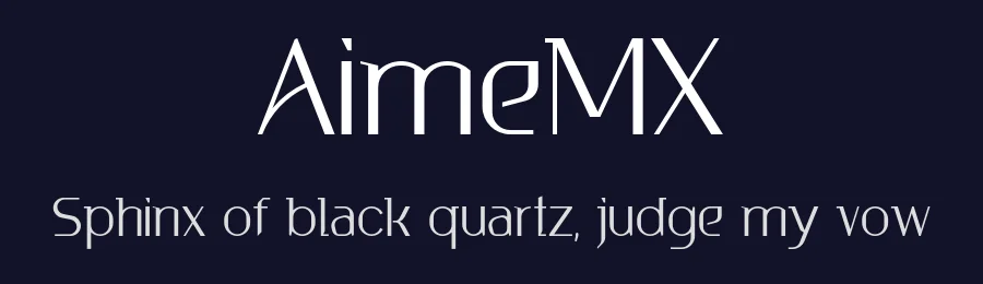 AimeMX by Ariafar Khosravi — Display Font — thumbnail 2