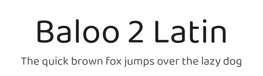 Baloo 2 Latin by Sarang Kulkarni and Ek Type — Display Font