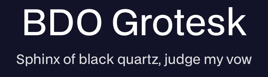 BDO Grotesk by Deni Anggara — Sans Serif Font — thumbnail 2