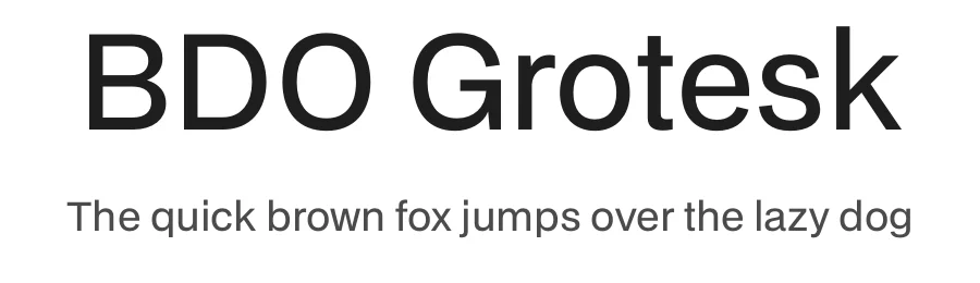 BDO Grotesk by Deni Anggara — Sans Serif Font