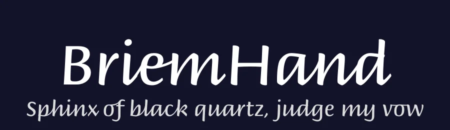 BriemHand by Gunnlaugur SE Briem, Eben Sorkin — Script Handwritten Font — thumbnail 2
