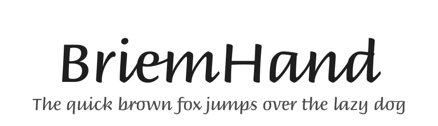 BriemHand by Gunnlaugur SE Briem, Eben Sorkin — Script Handwritten Font